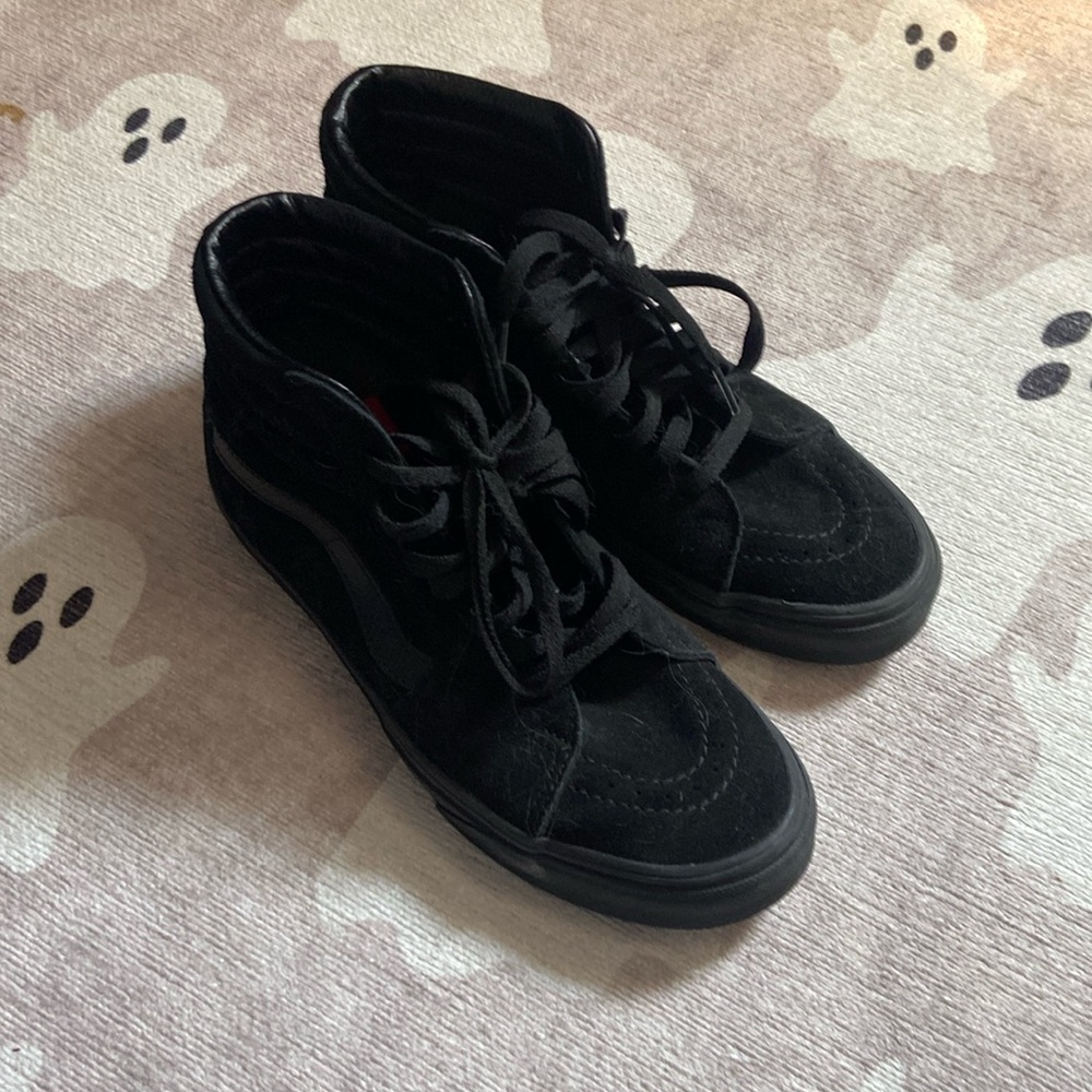 Vans All Black High Top Shoes Size 8.5 Womens